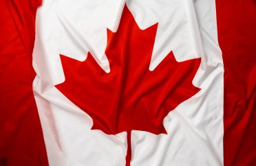 Photo of Rippled national flag of Canada